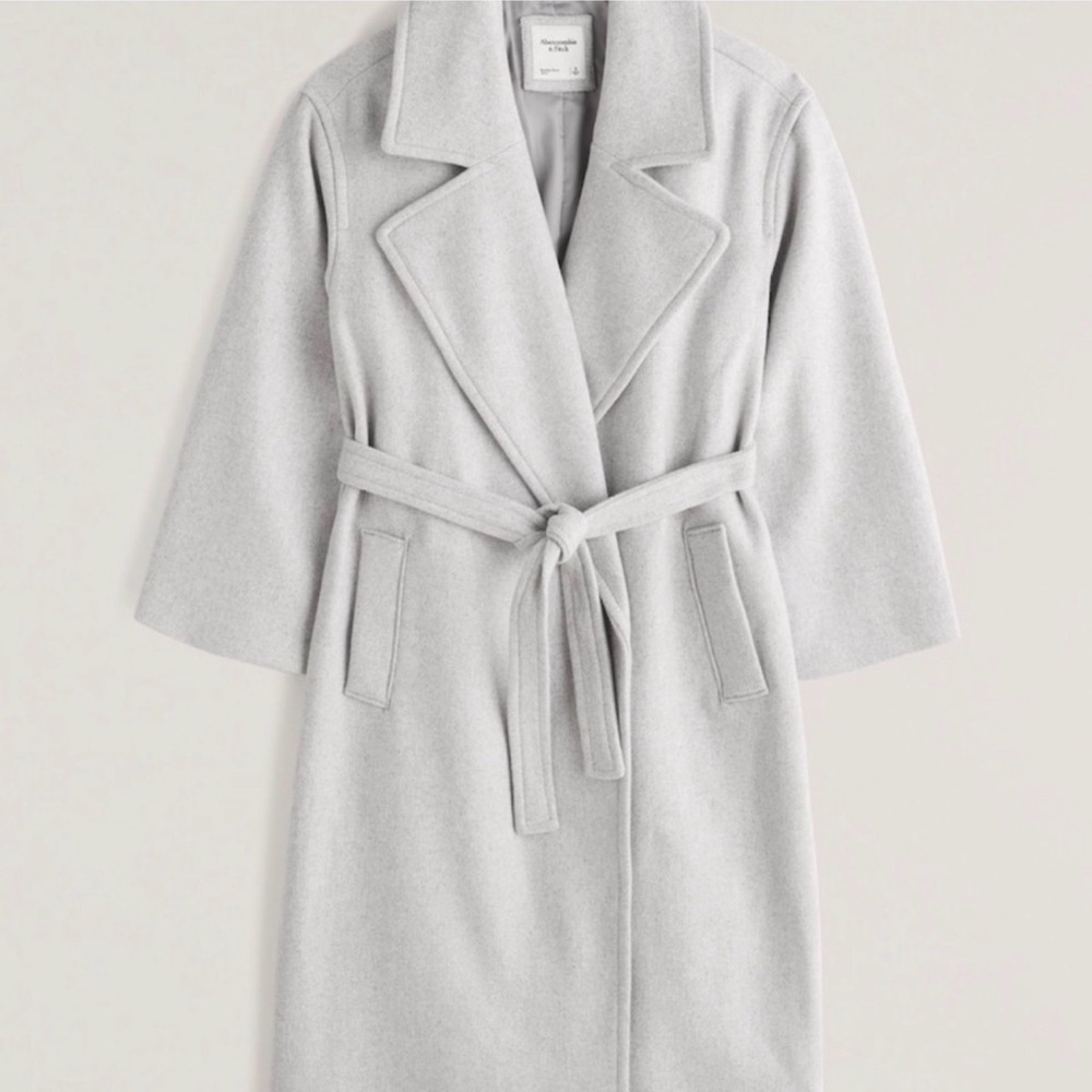 Abercrombie & Fitch Light Gray Women's Coat